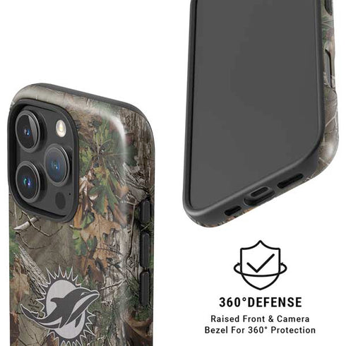 NFL Miami Dolphins Realtree Xtra Green Camo iPhone 16 Pro Magsafe Impact Case